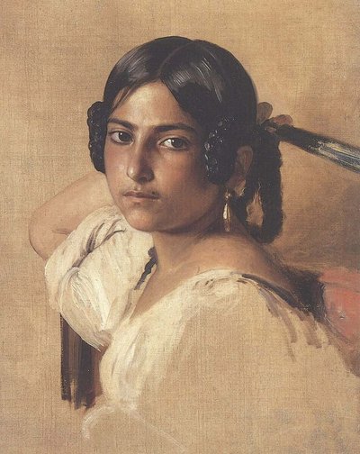 Study of Italian Girl by Franz Xaver Winterhalter